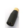 Adattatore xlr pcaudio adg930 maschio xlr / femmina rca dorato nero